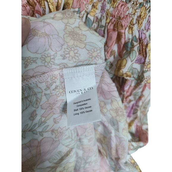 Coven & Co Multicolor Floral Midi Dress Size Medium NWT - Picture 5 of 7